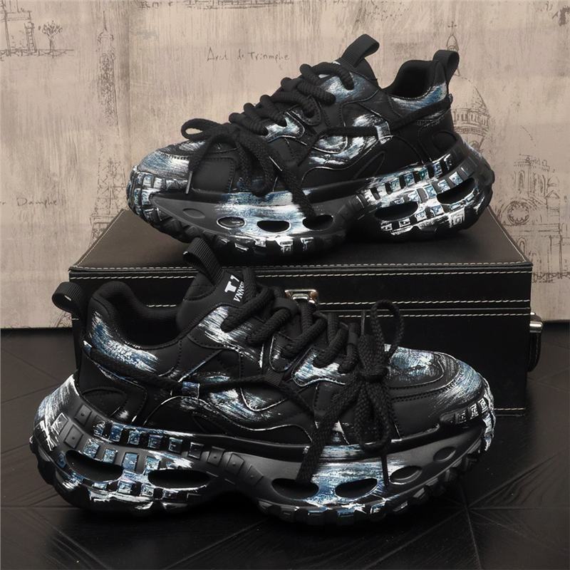 Men's Thick Bottom Inner Comfort Trend Green Men's Sports Shoes