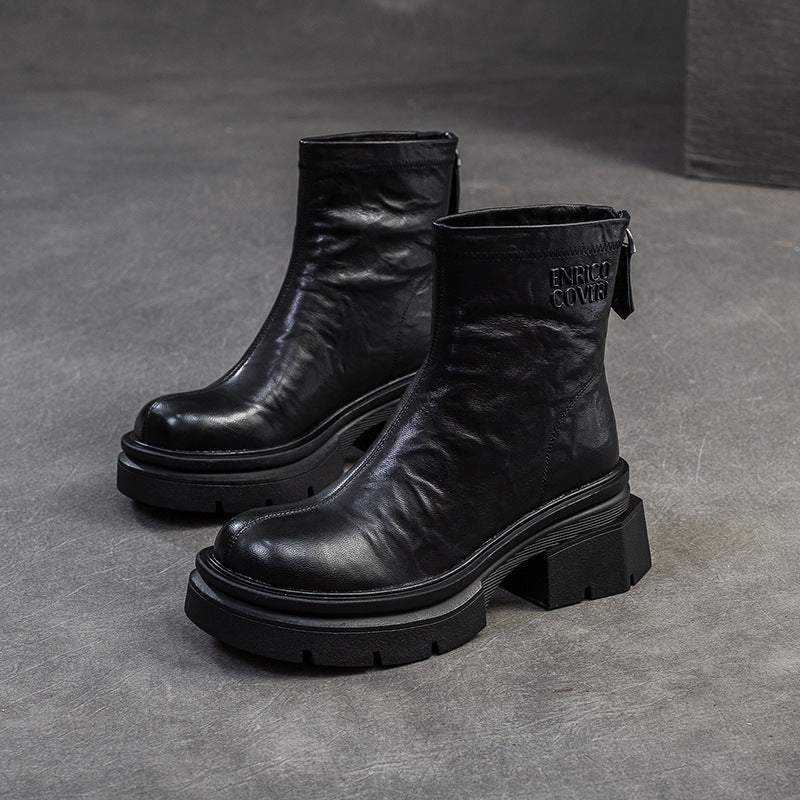 Grip Pattern British Style Martin Simple Boots