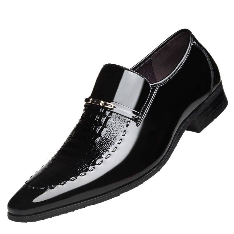 Men's Car Genuine Breathable Formal Wear Height Leather Shoes
