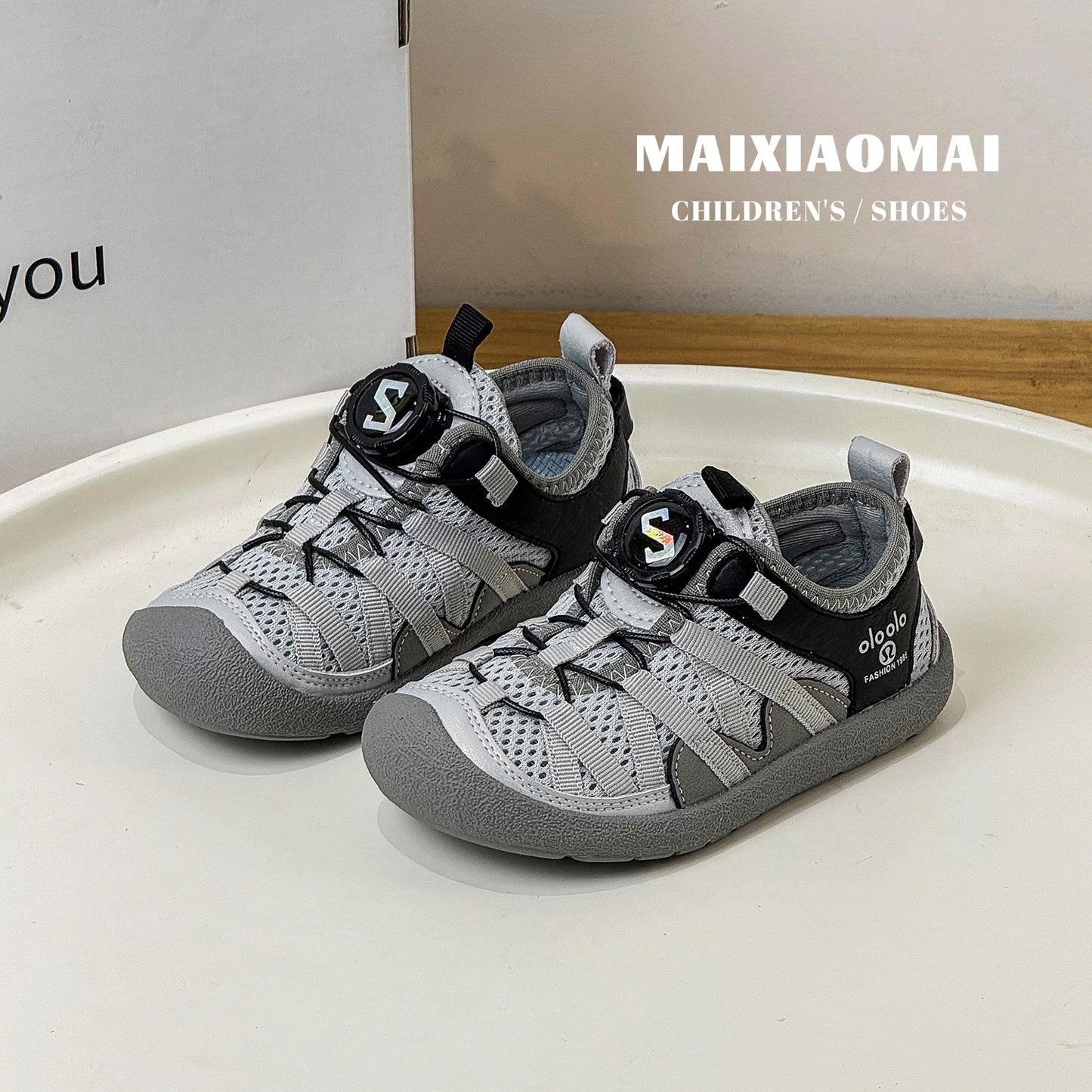Children's Mai Single Mesh Fashion Rotating Buckle Children's Sports Shoes