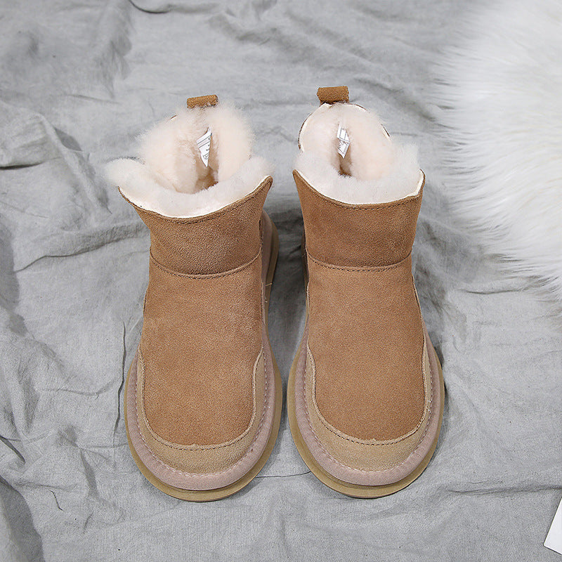 Women's Northeast Winter Fleece-lined Thickened Warm Cotton Boots