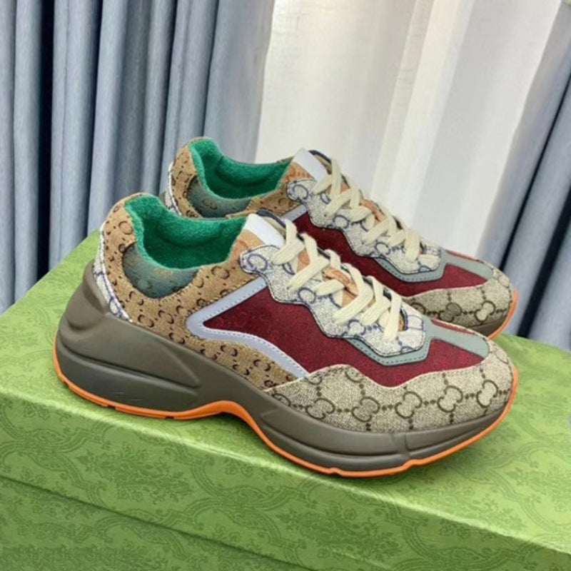 Presbyopic Camouflage Thick Bottom Leisure Pumps Comfortable Women's Sports Shoes