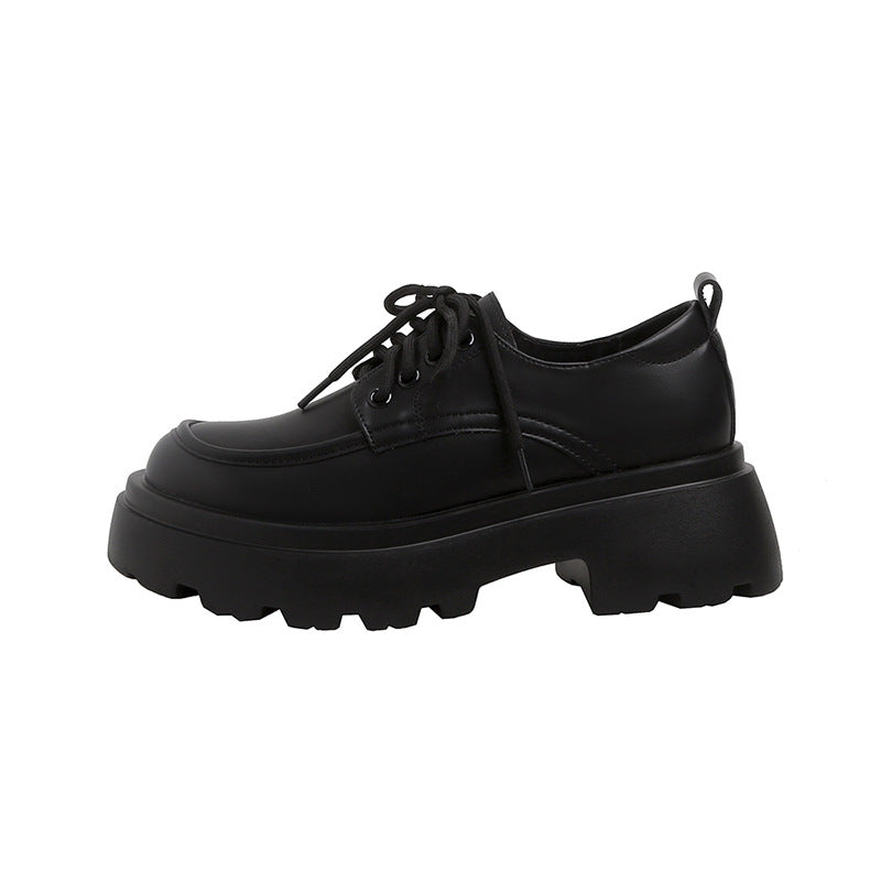 Women's British Style Spring Platform Pumps Genuine Women's Shoes