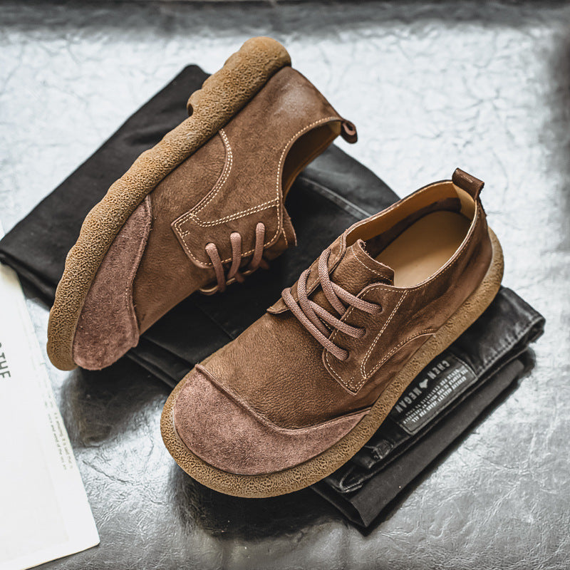 Men's Top Layer Cowhide Leisure All-inclusive Versatile Men's Casual Leather Shoes
