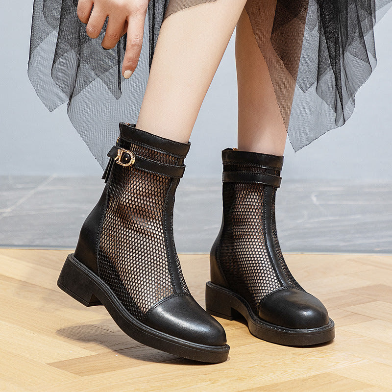 Women's Height Increasing Insole Mesh Breathable Korean Sandals