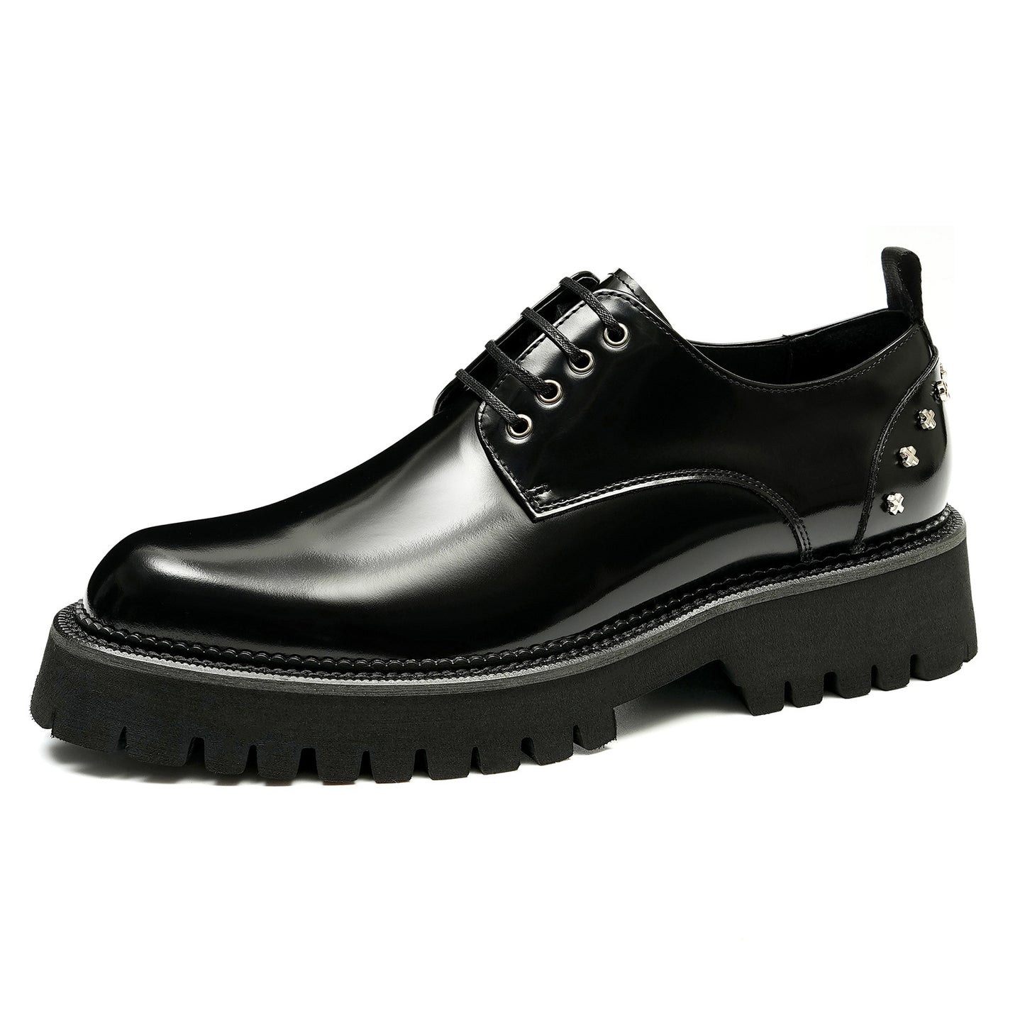 Layer Platform Height Increasing Genuine England Leather Shoes