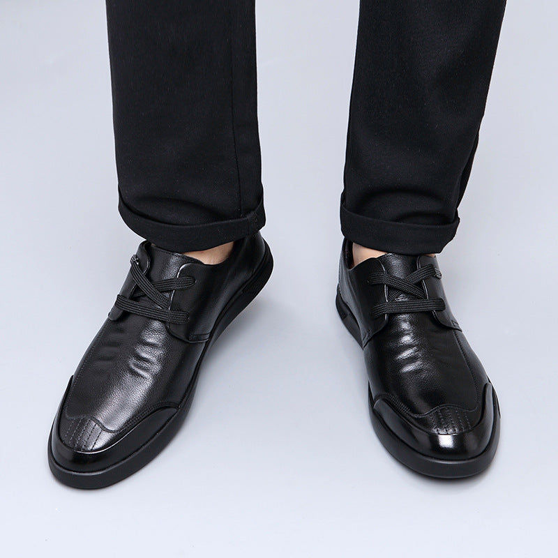 Men's Layer Cowhide Fashion Soft Bottom Surface Genuine Doug Leather Shoes