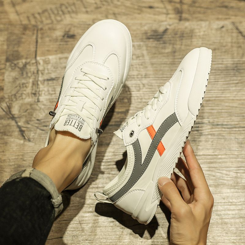 Men's Breathable White Korean Style Trendy Boys Men's Board Shoes