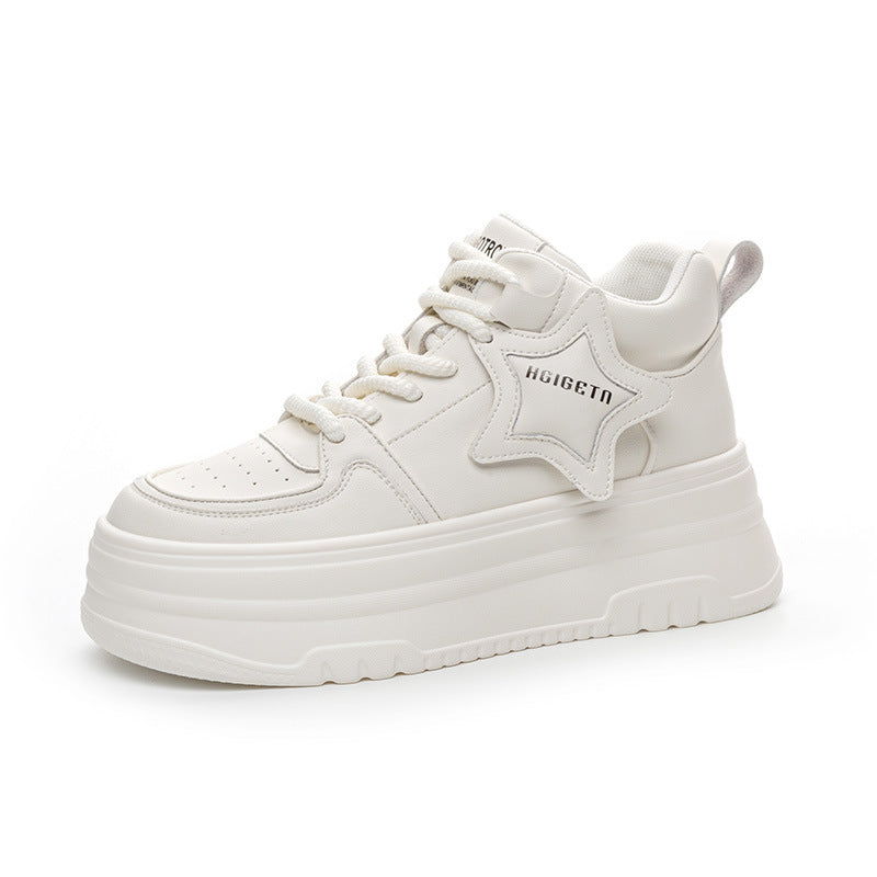 Women's Size High Top White Autumn Platform Casual Shoes