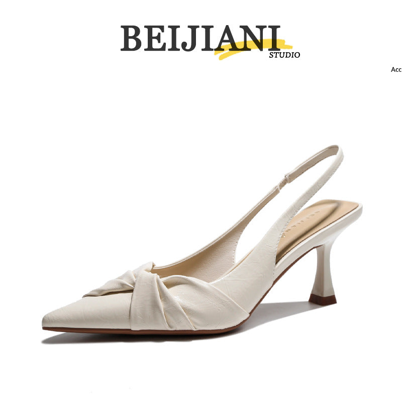 Women's Chinese Style Twisted Pointed Toe Stiletto Women's Fashion Shoes