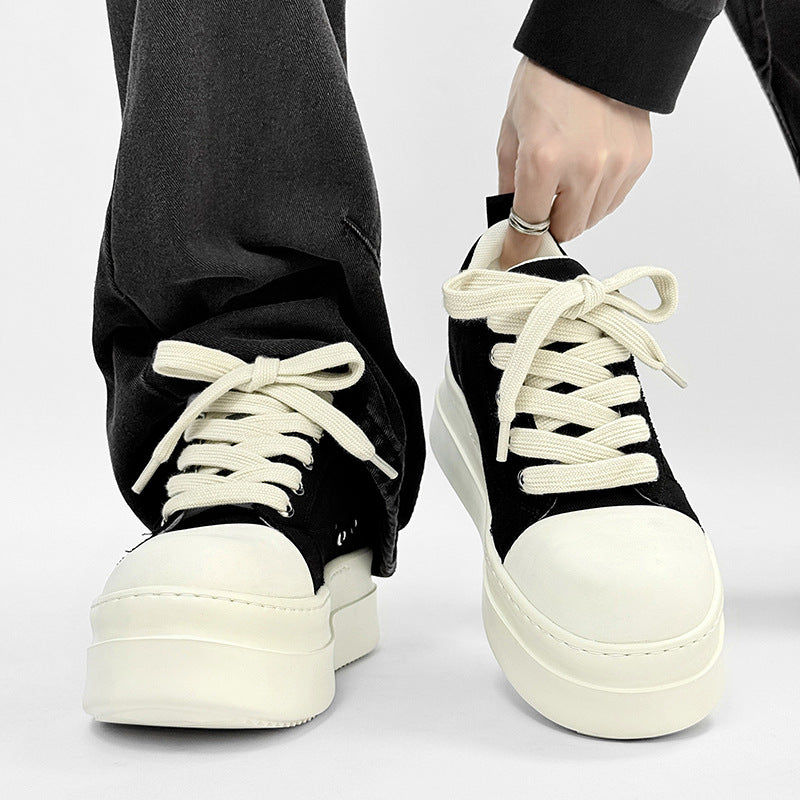Men's Thick Bottom Height Increasing Autumn Board Men's Canvas Shoes