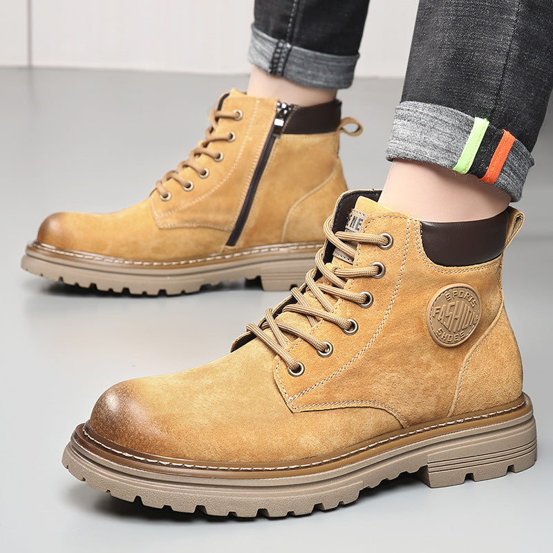Men's Winter Fleece-lined Warm Worker Thick Bottom Boots