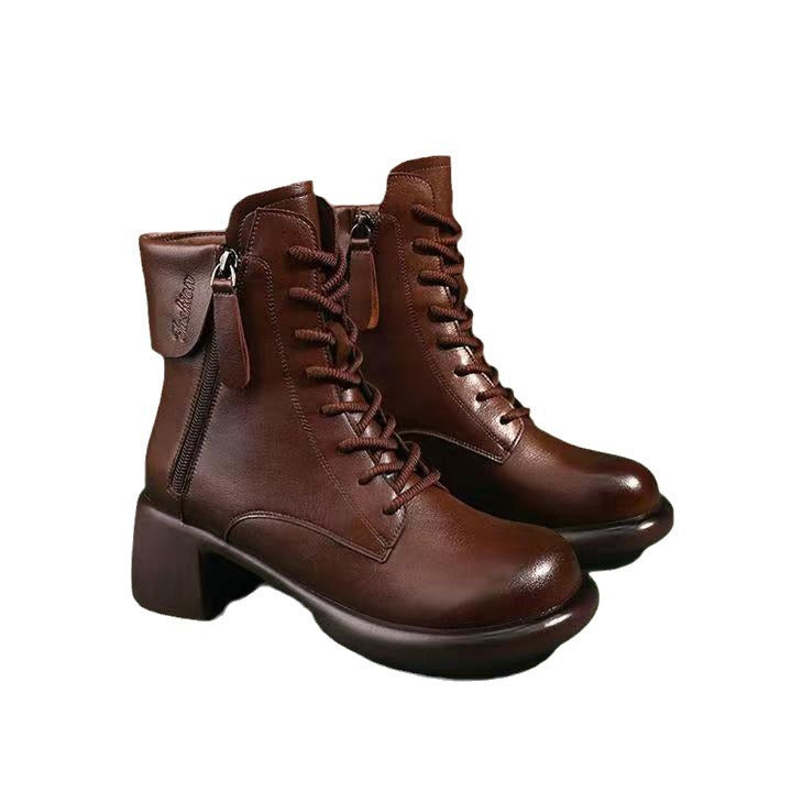 Women's Martin Autumn British Style Platform Ankle Boots