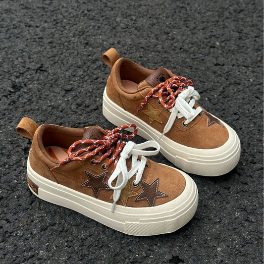 Design National Fashion Animal Series Star Pattern Lightweight Thick Bottom Women's Casual Shoes