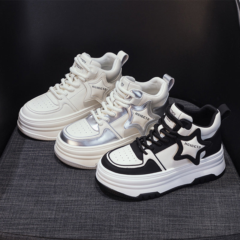 Women's Size High Top White Autumn Platform Casual Shoes