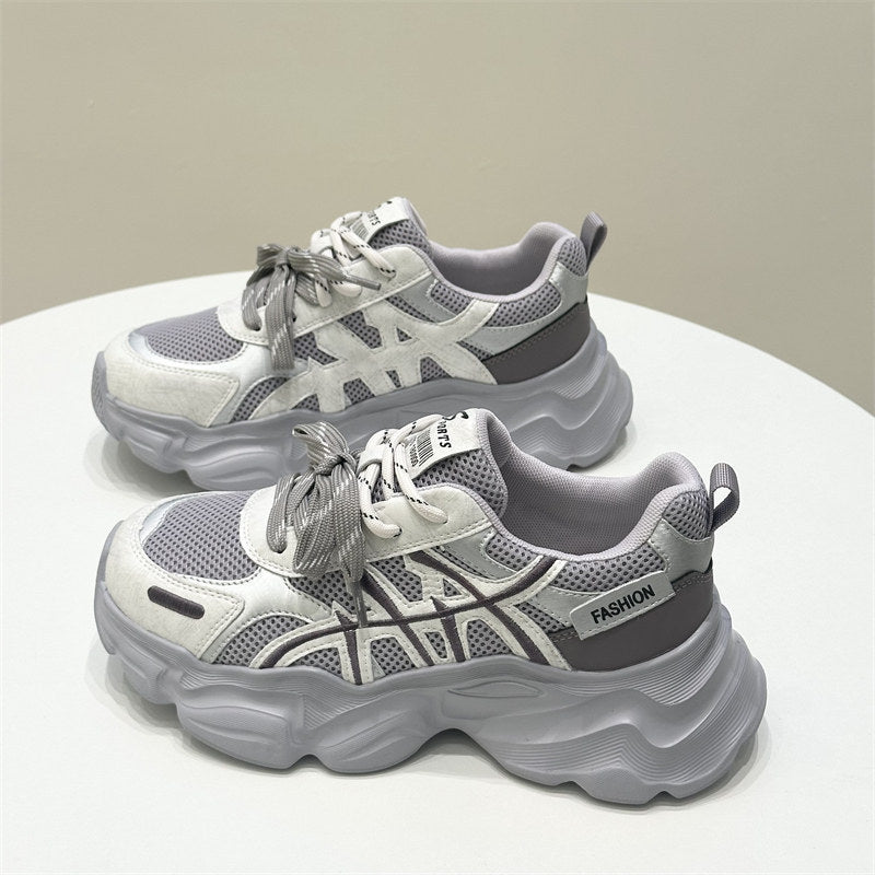 Women's Dad Platform Spring Small Elevator Wild Casual Shoes