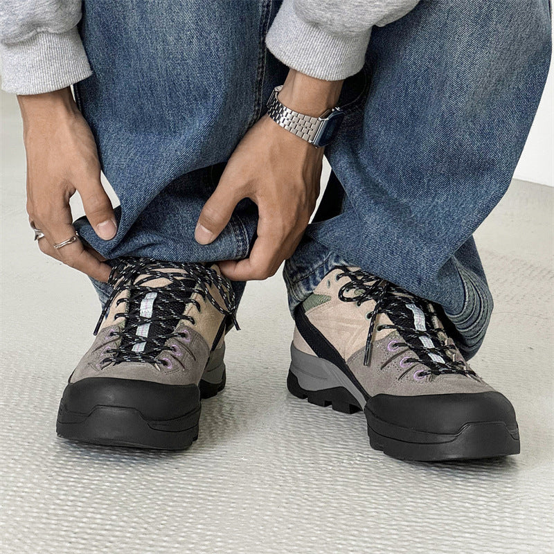 Outdoor Hiking Protective Grip Retro Thick-soled Sneakers