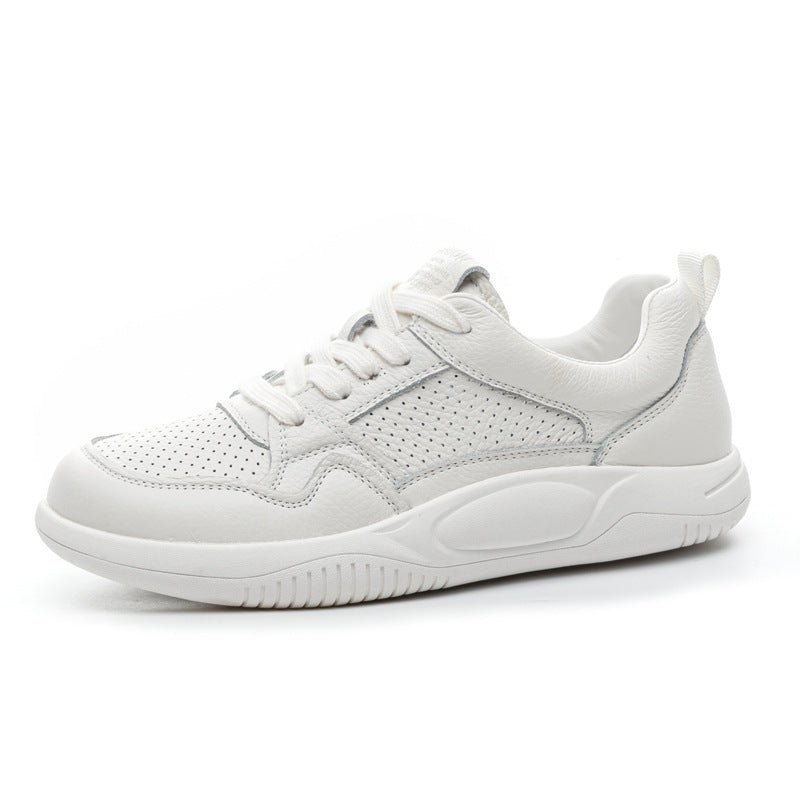 Women's First Layer Cowhide Easy Wear Flat Casual Shoes