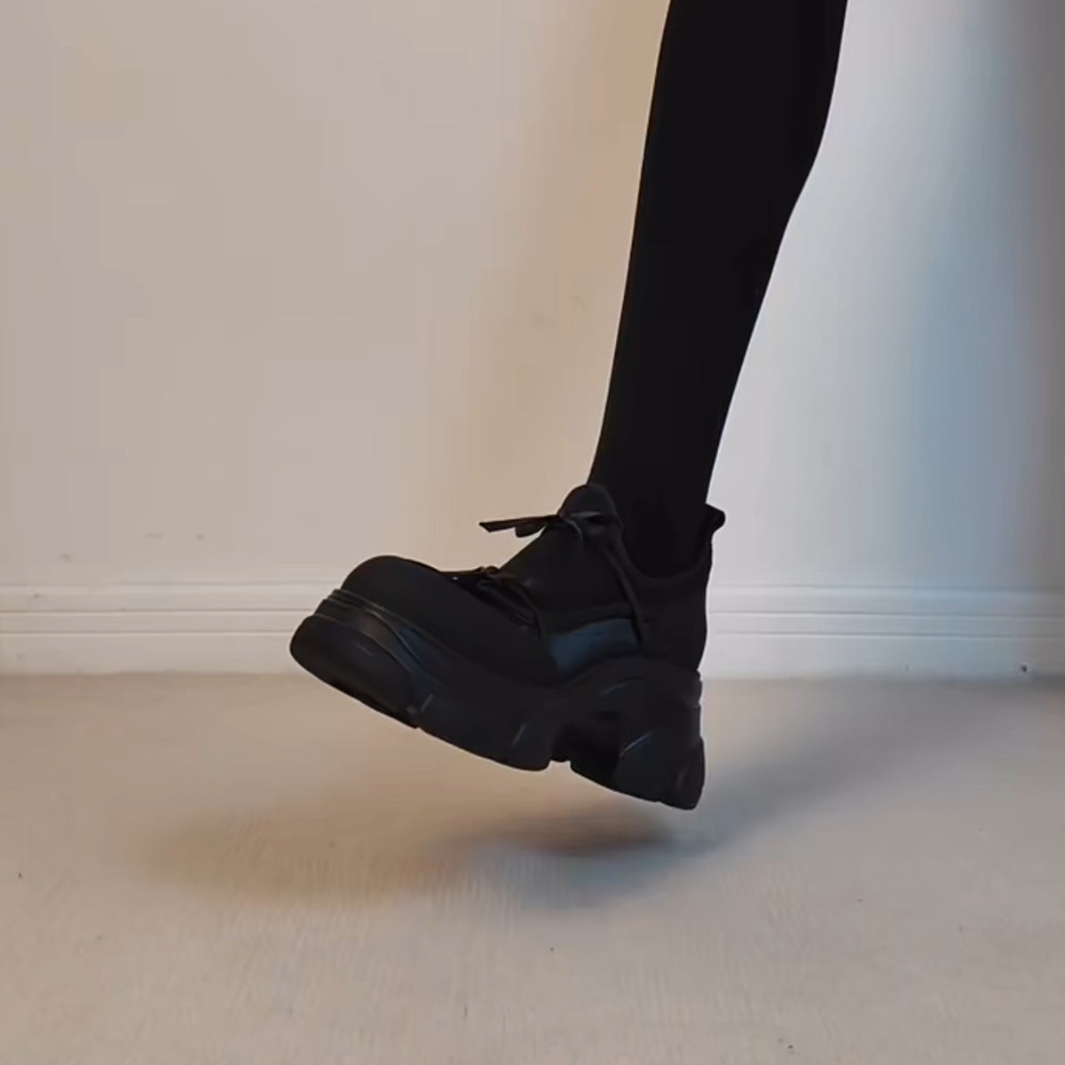 Style Small Versatile Increased Female Slip-on Leather Shoes