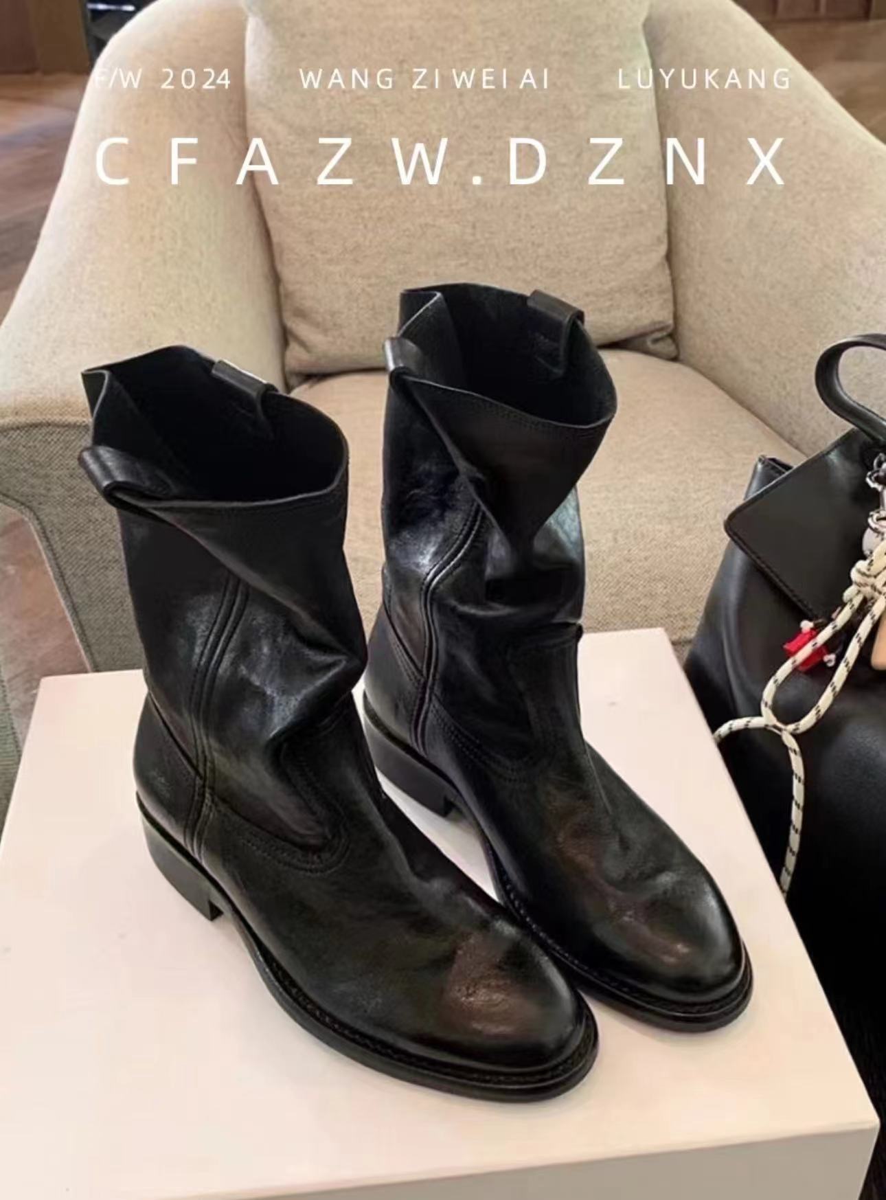 Women's Su Burke Highway Knee-high Chunky Ankle Women's Leather Boots