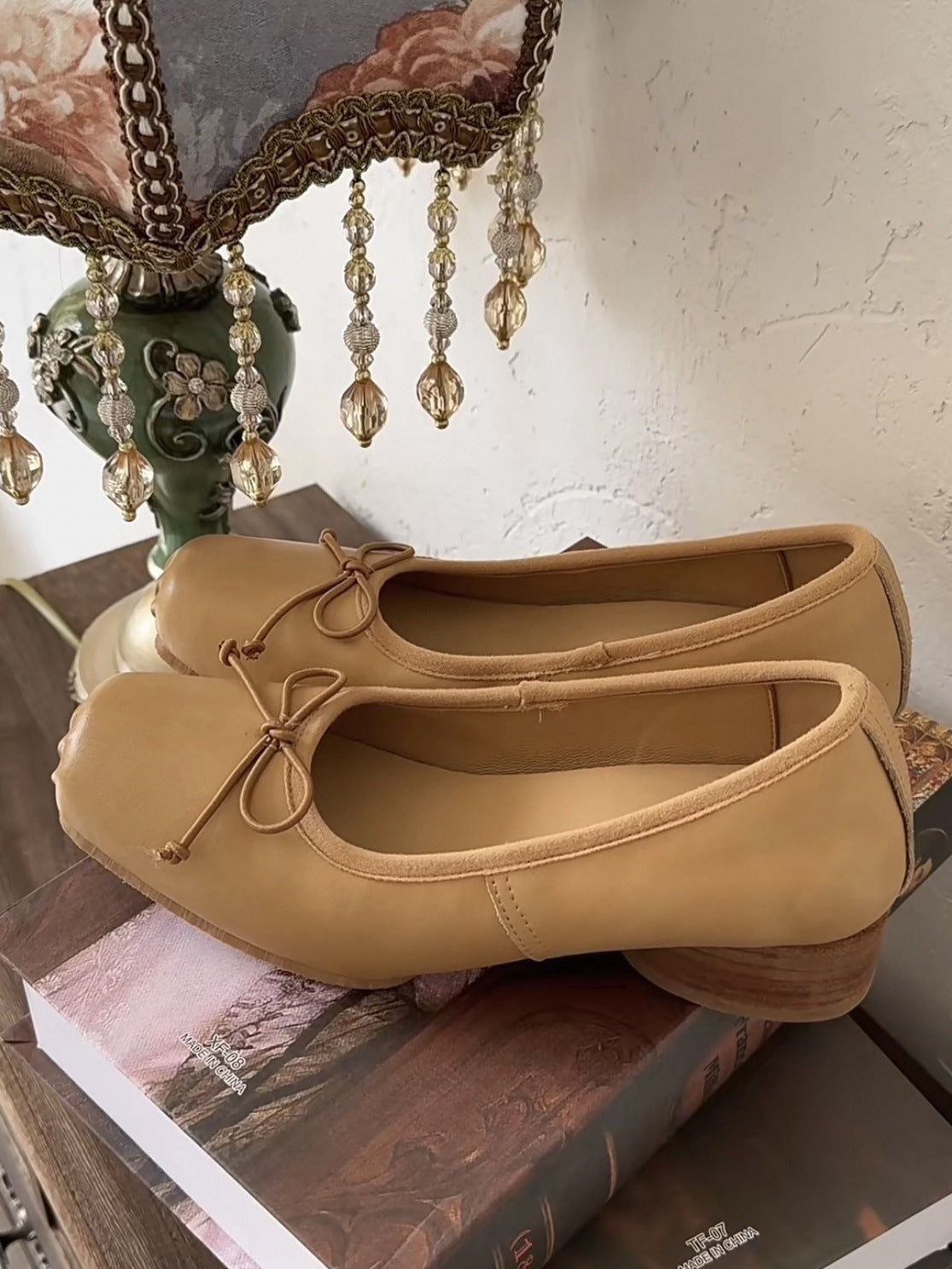 Women's Retro Ballet High-heeled Pumps Shallow Mouth Women's Fashion Shoes