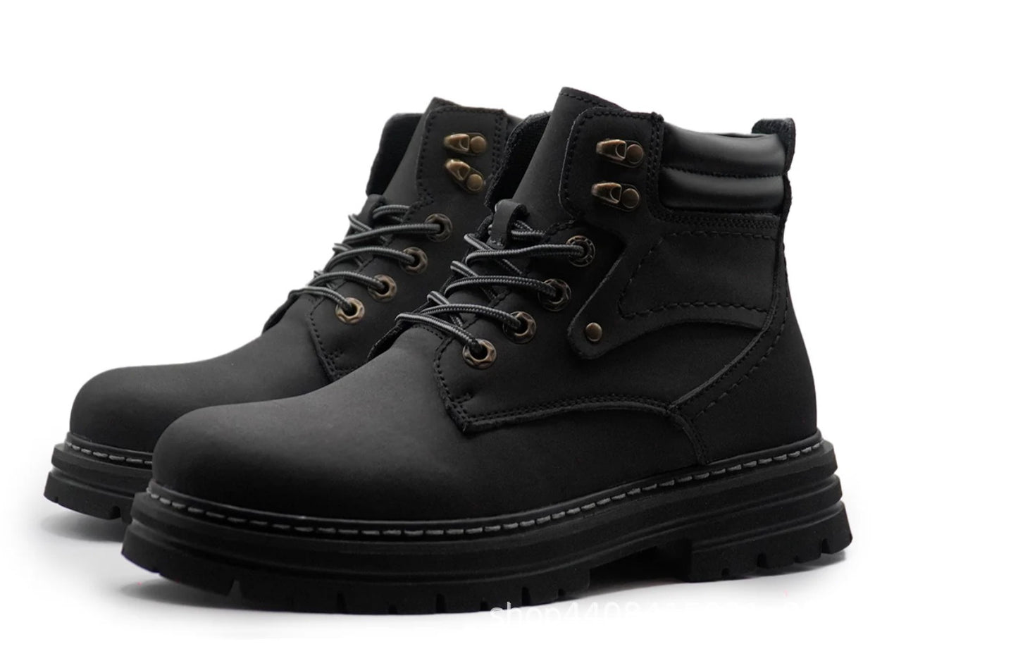 Men's Outdoor Cowhide Platform Worker Retro Sports Boots