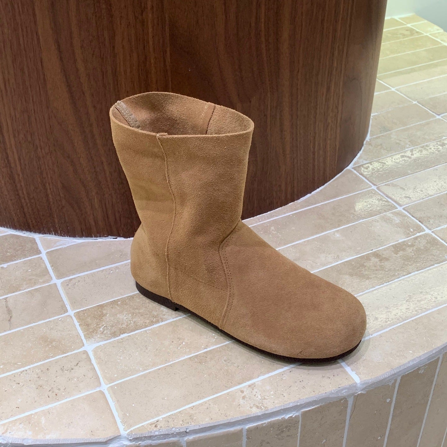 Women's Vintage Martin Korean Matte Big Toe Sleeve Women's Leather Boots