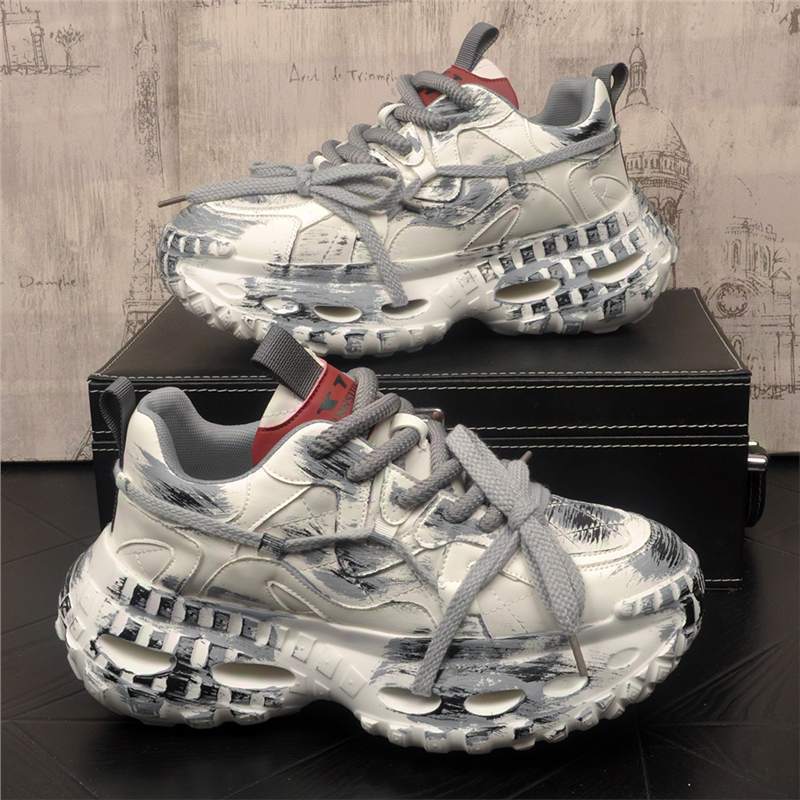 Men's Thick Bottom Inner Comfort Trend Green Men's Sports Shoes
