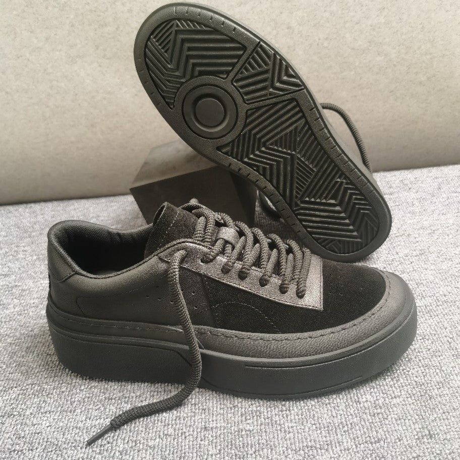 Men's Four Trendy Board Green Little Thick Bottom Increased Men's Casual Shoes