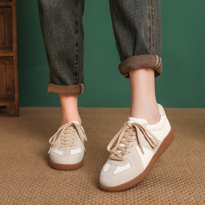 Women's First Layer Cowhide Spring German Training Women's Casual Shoes
