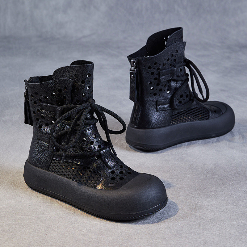 Women's Out Martin Breathable Full Grain Cowhide Boots