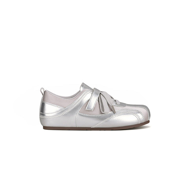 Training Height Increasing Insole Satin Velcro Ballet Mary Women's Casual Shoes