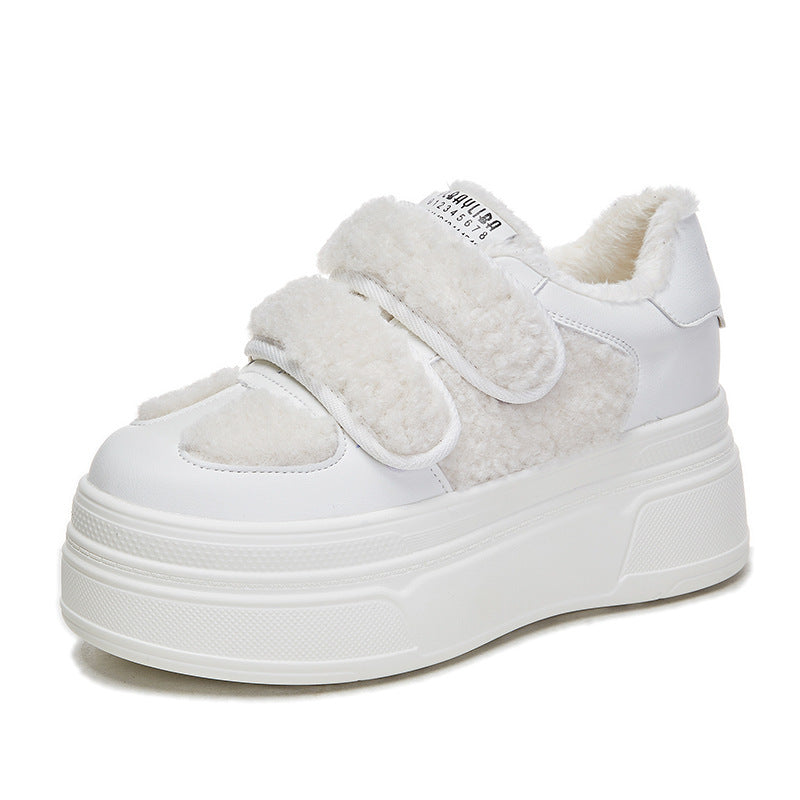 Women's Hidden White Board Warm Veet Cotton Women's Shoes