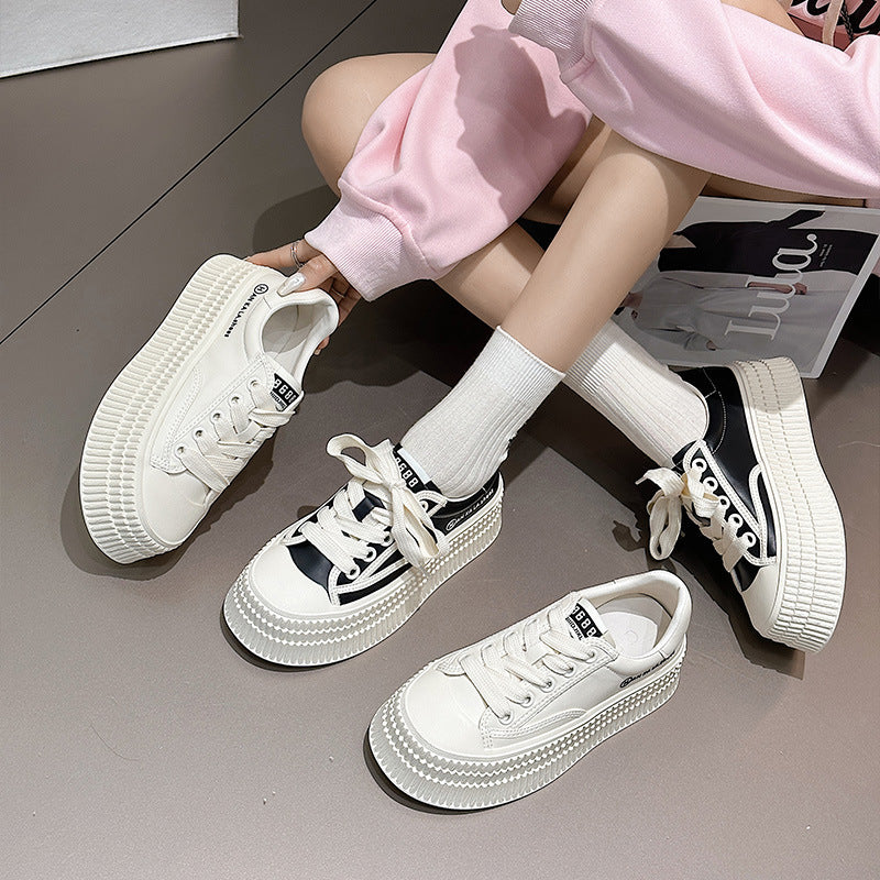 Shape Super Soft Height Increasing Skinny Thick Bottom Korean Style Women's Casual Shoes