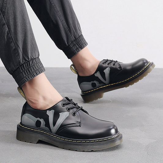Women's Name Martin Low-cut Genuine British Style Leather Shoes