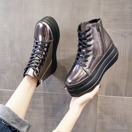 Women's Spring Small Height Increasing First Layer Women's Shoes