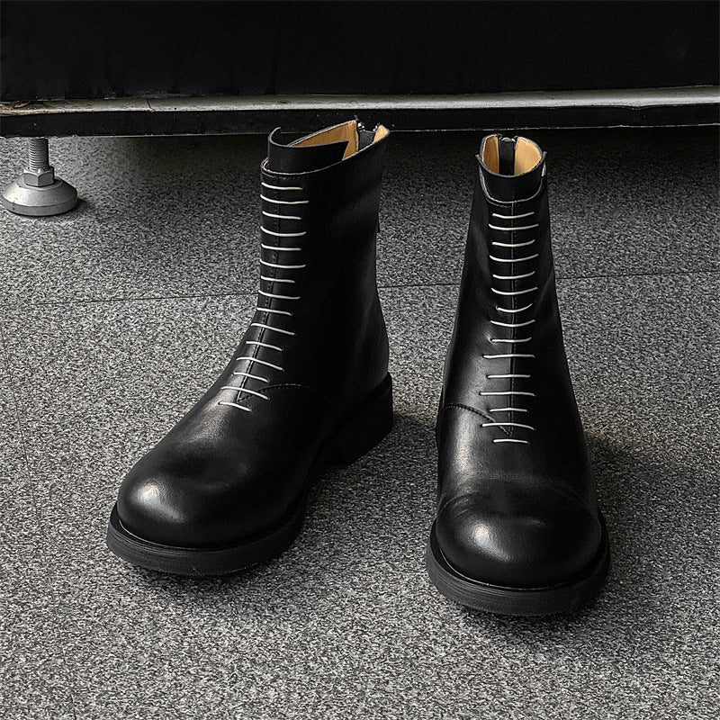 Men's Chelsea Thick Sole Height Increasing Worker Boots