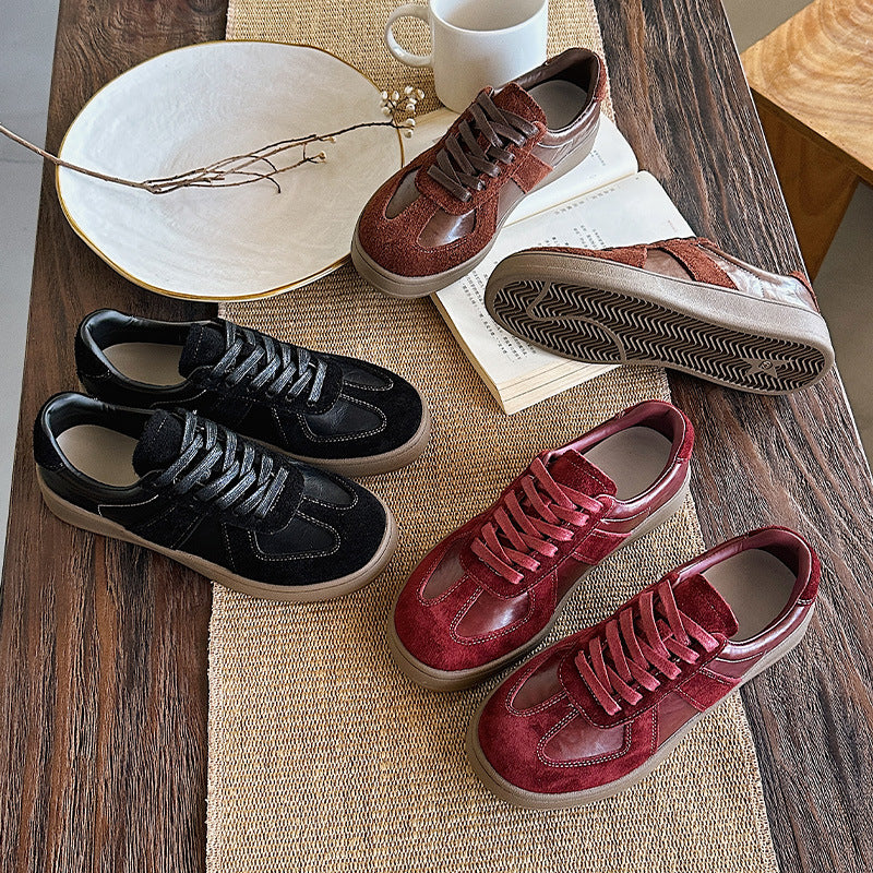 Women's Genuine German Training Height Increasing Lightweight Platform Retro Minority Women's Casual Shoes