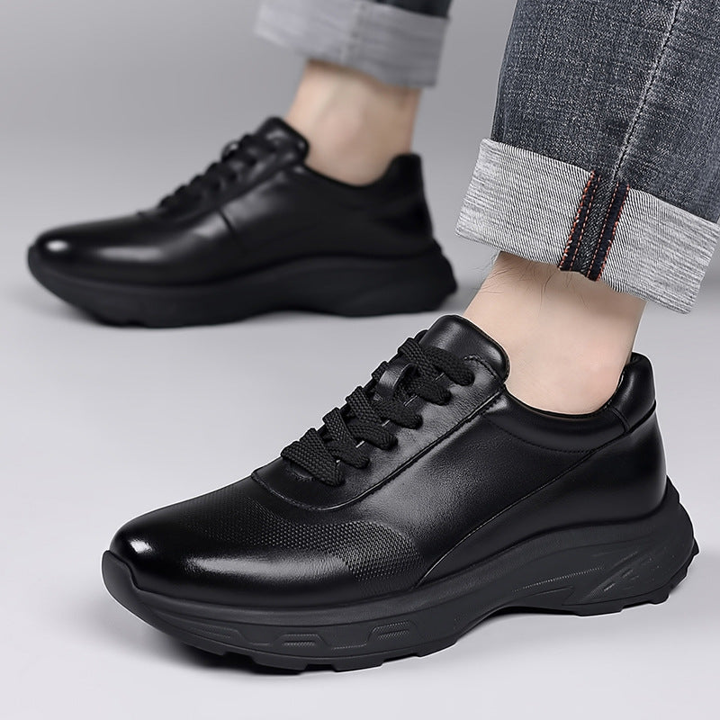 Men's First Layer Cowhide Outdoor Climbing Hiking Shock Absorption Men's Sports Shoes