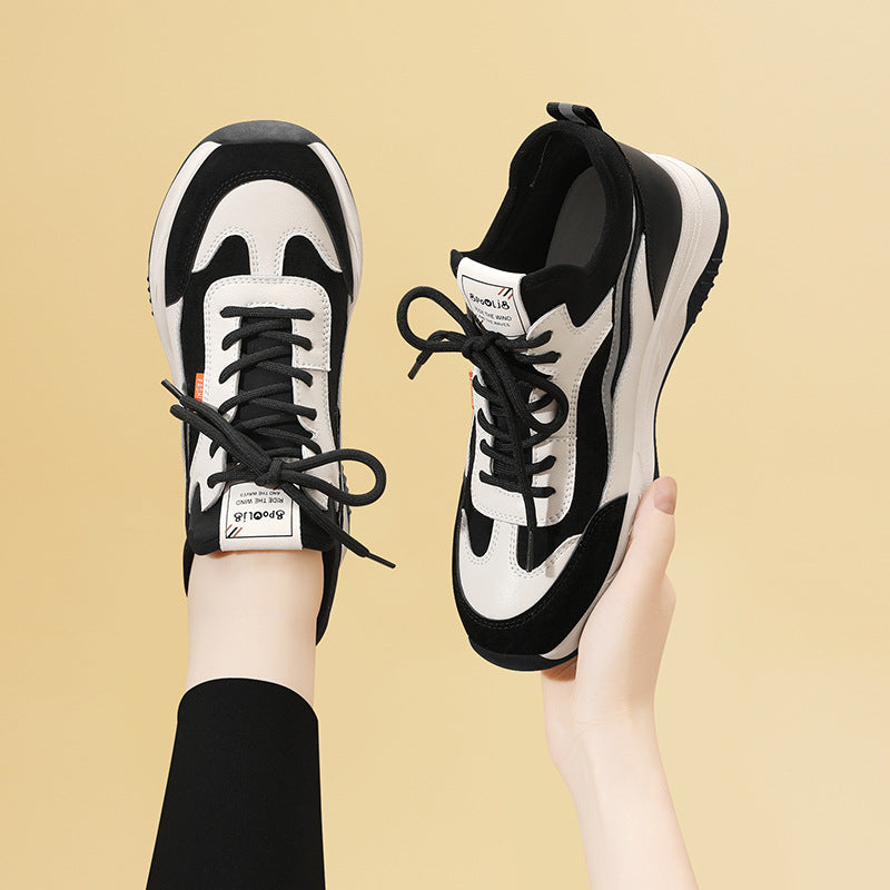 Women's Pretty Fleece-lined Fashionable Platform Running Sneakers