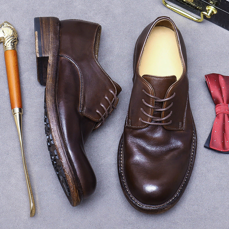 Men's Big Promotion Light Luxury Genuine Sole Handmade Good Men's Business Leather Shoes