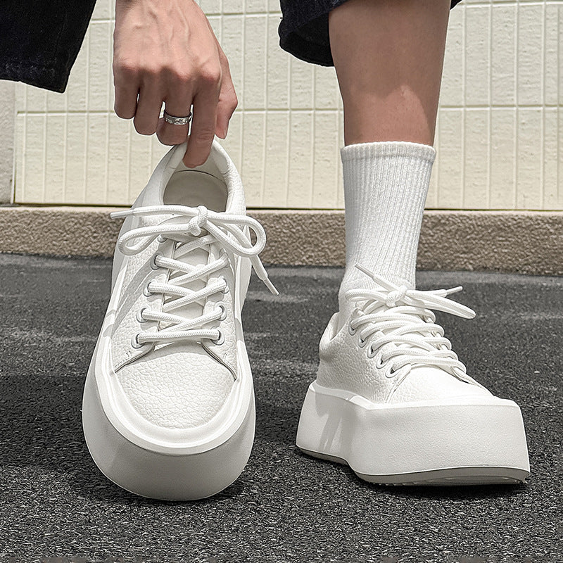 Men's Korean Style Trendy Platform Hight Increasing British Men's Board Shoes