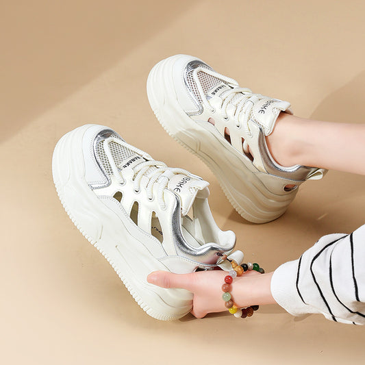 Women's Summer Breathable Clunky Thick Bottom Platform Leisure Hidden Women's Sports Shoes