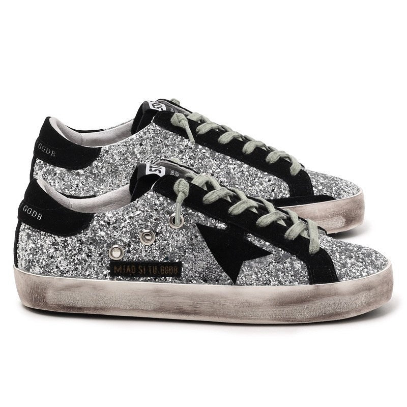 Women's Distressed Star Little Dirty Versatile Height Increasing Women's Casual Shoes
