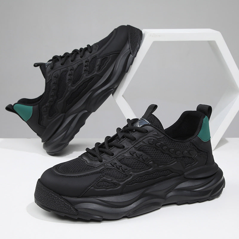 Men's Sports Mesh Breathable Platform Heightened Soft Sneakers