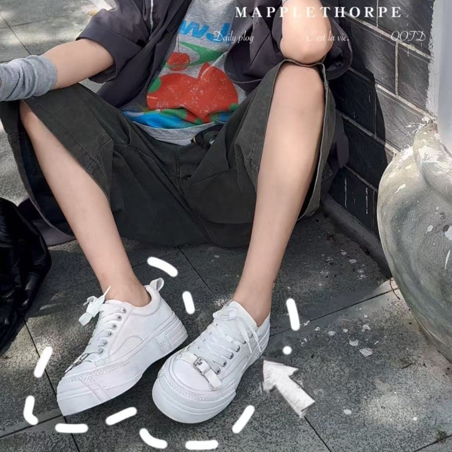 Women's White Autumn Ugly Cute Design Comfort Women's Casual Shoes