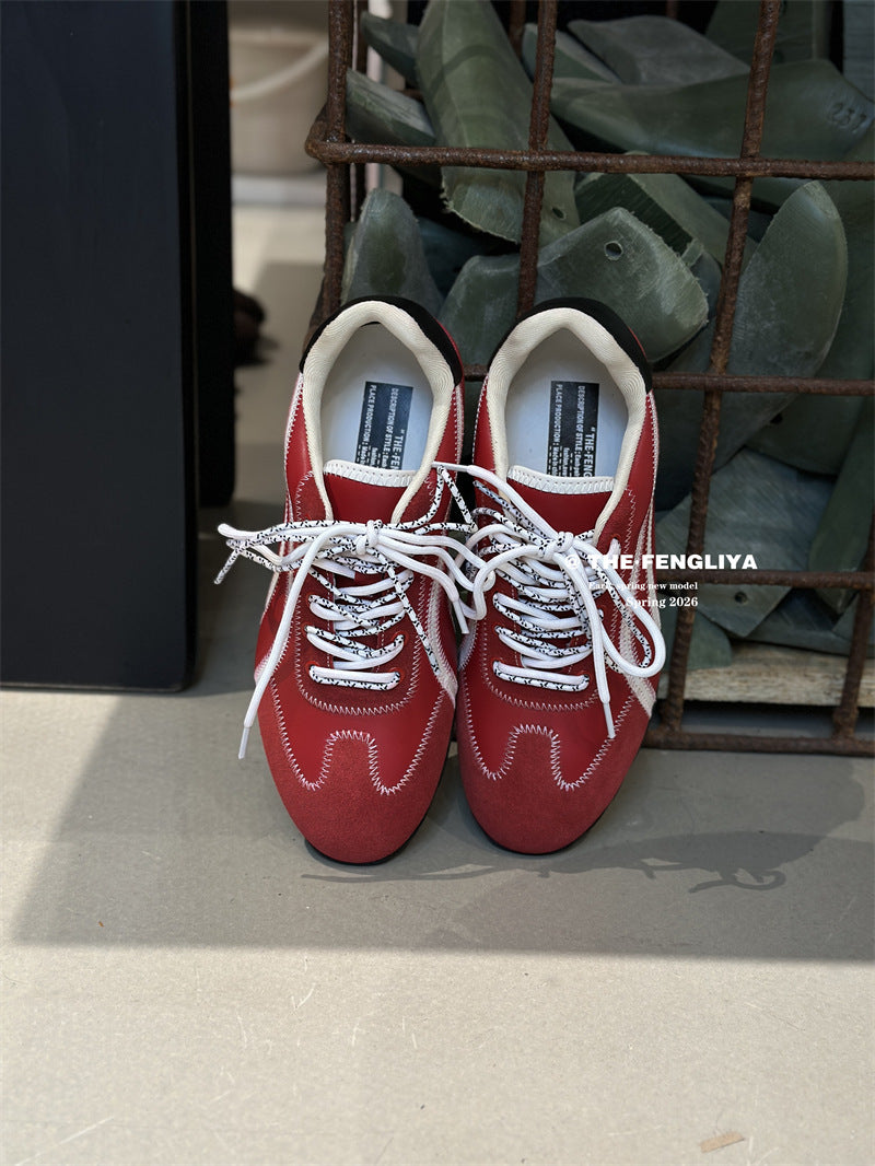 Yuan Spring Versatile Height Increasing Insole Color Matching German Training Women's Sports Shoes