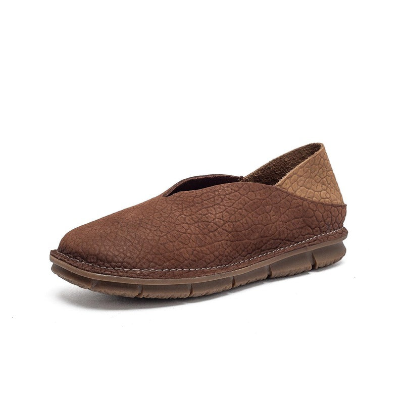 Women's Flat Vintage Genuine Soft Bottom Flats Women's Casual Shoes