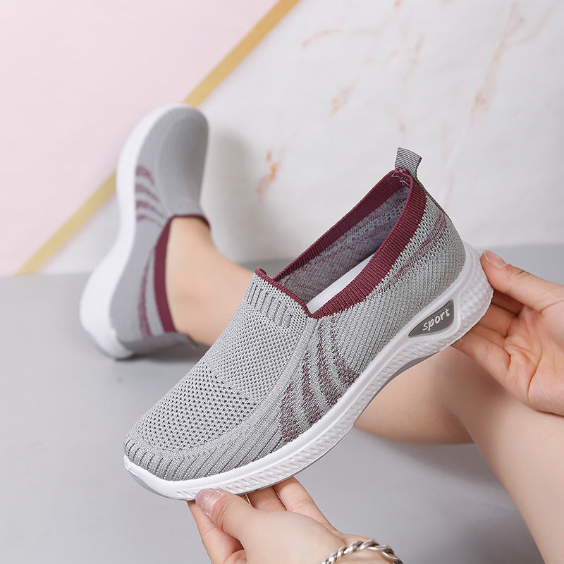 Women's Old Cloth For Slip-on Mother Mesh Casual Shoes