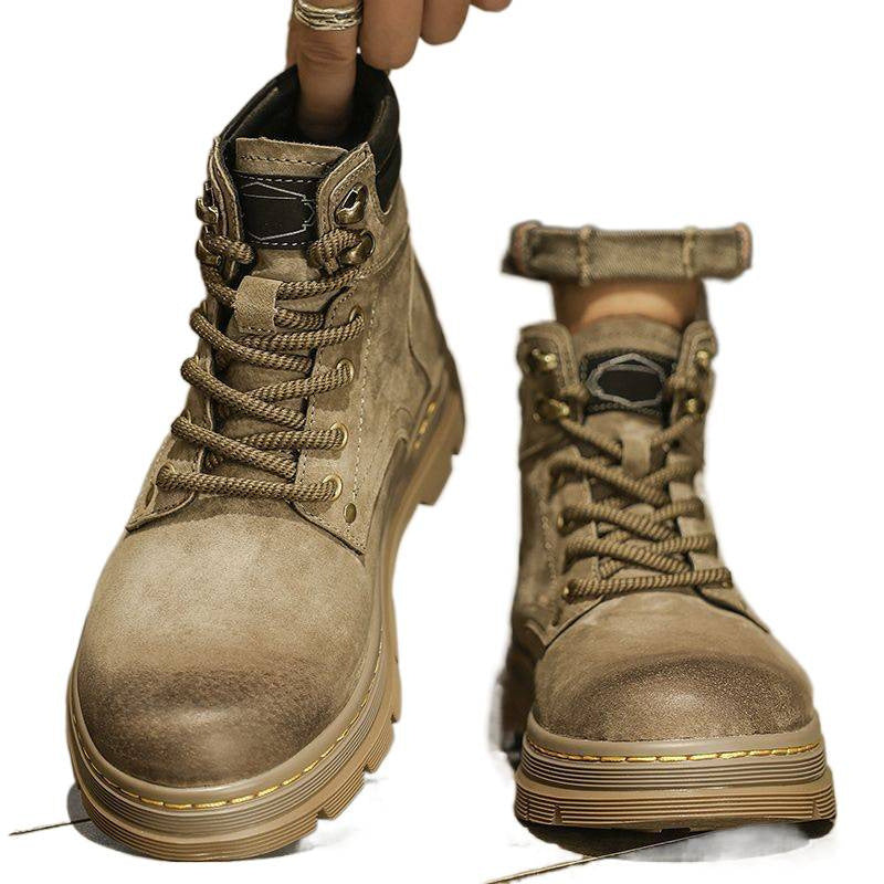 Men's Autumn High Top British Style Retro Worker Waterproof Sports Men's Board Shoes